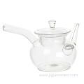 Clear Glass Kongfu Teapot With Long Handle